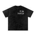 (Ego Sanatus) Snow Washed Oversized Cotton T-Shirt