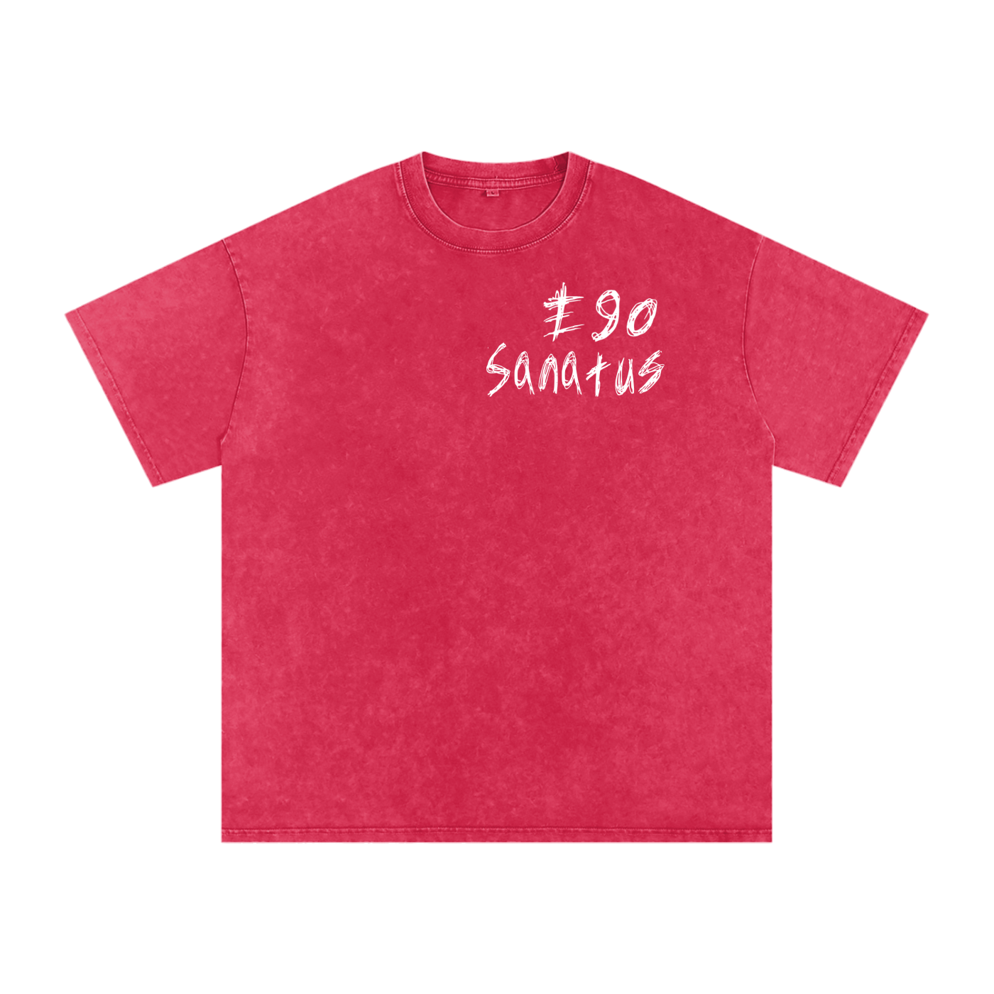 (Ego Sanatus) Snow Washed Oversized Cotton T-Shirt