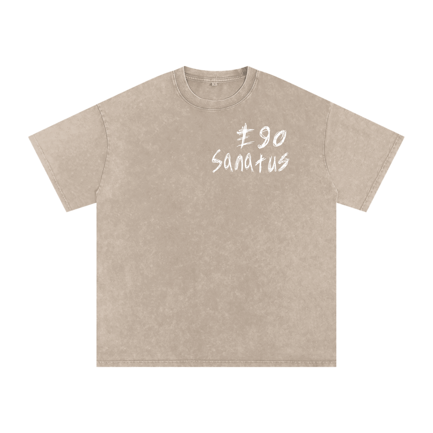 (Ego Sanatus) Snow Washed Oversized Cotton T-Shirt