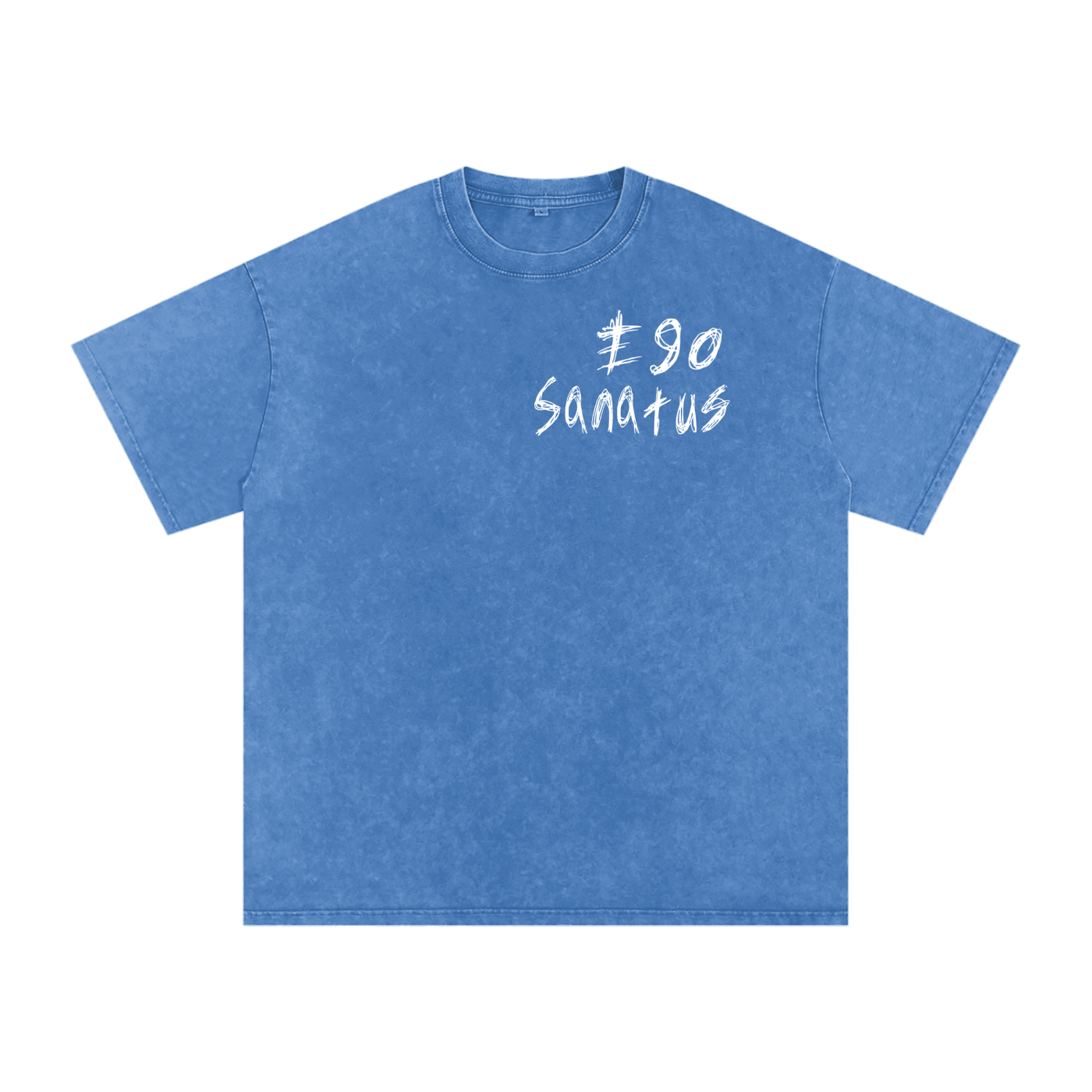 (Ego Sanatus) Snow Washed Oversized Cotton T-Shirt