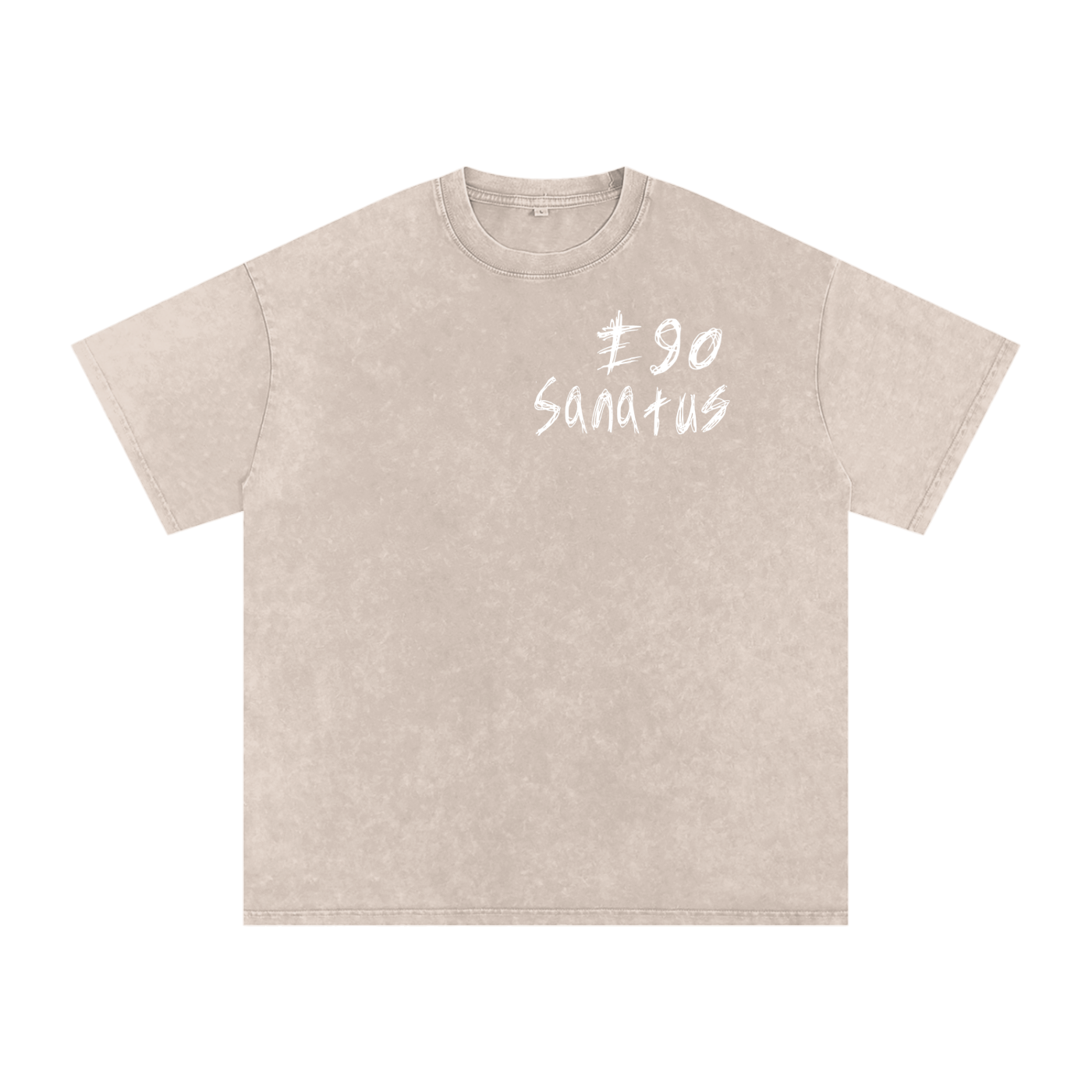 (Ego Sanatus) Snow Washed Oversized Cotton T-Shirt
