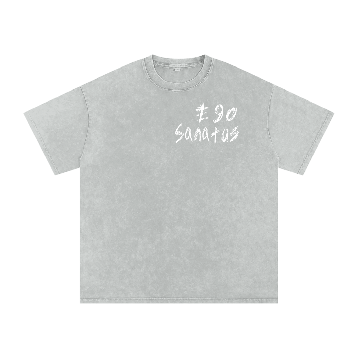 (Ego Sanatus) Snow Washed Oversized Cotton T-Shirt