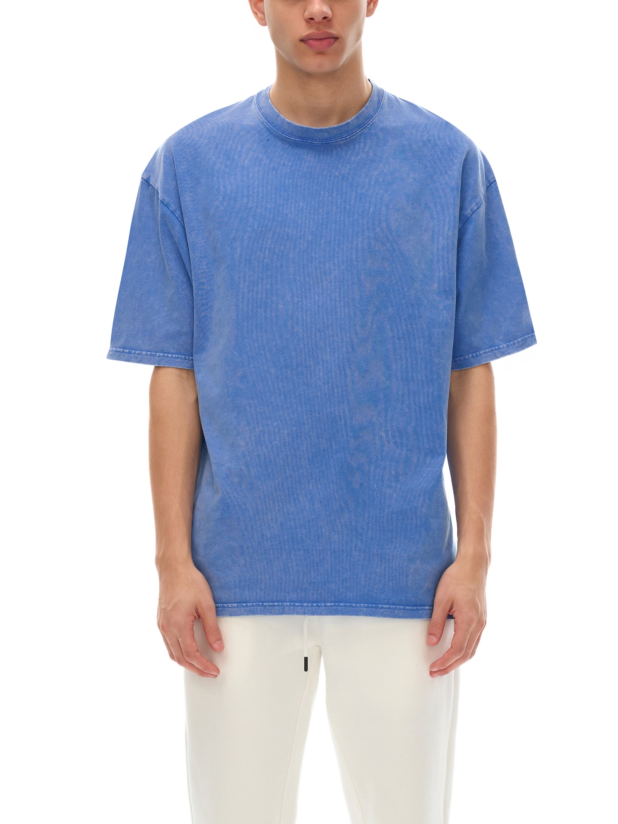 (Ego Sanatus) Snow Washed Oversized Cotton T-Shirt